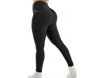 POWERASIA High Waisted Yoga Pants for Women Butt Lift Ruched Scrunch Butt Leggings Workout Tummy Control Booty Tights