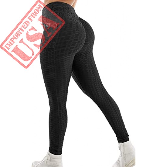 POWERASIA High Waisted Yoga Pants for Women Butt Lift Ruched Scrunch Butt Leggings Workout Tummy Control Booty Tights