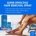 Hair Removal Inhibitor Spray 2-in-1 Reduce Stop Growth Permanent Result Painless Non-Irritating for Face Arm Leg Armpit Men Women Hypoallergenic All Skin Types Sensitive Formula