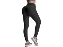 Women's High Waist Yoga Pants Butt Lift Tummy Control Leggings Textured Scrunch Booty Tights