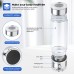 N.P Hydrogen Water Bottle Generator with Dual Chamber,PEM and SPE Technology,Up to 1700PPB,Portable Hydrogen Water Maker,Hydrogen Water Machine,New Technology Glass (a)