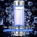 N.P Hydrogen Water Bottle Generator with Dual Chamber,PEM and SPE Technology,Up to 1700PPB,Portable Hydrogen Water Maker,Hydrogen Water Machine,New Technology Glass (a)