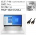 HP 2020 Premium 15.6" FHD Touchscreen Laptop Computer, 4 Core Intel Core i5-1035G1 1.00 GHz, 16GB RAM, 512GB SSD, No DVD, Webcam, Bluetooth, Wi-Fi, HDMI, Win 10, TMLTT HDMI Cable