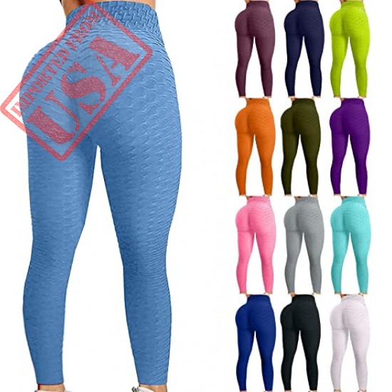 Famous TikTok Leggings, Yoga Pants for Women High Waist Tummy Control Booty Bubble Hip Lifting Workout Running Tights