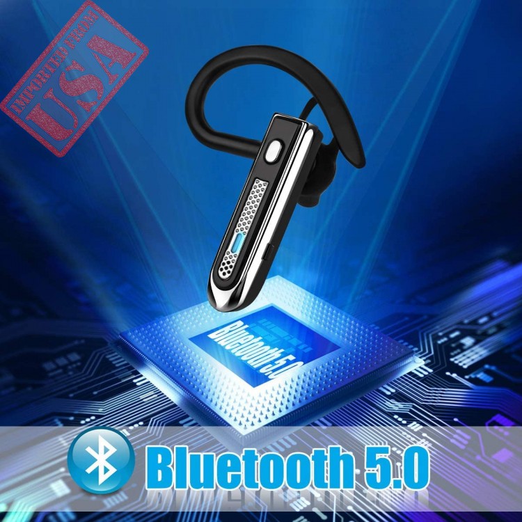 HonShoop Bluetooth Headset， Wireless Bluetooth Earpiece V5.0 Hands-Free  Earphones Ultralight Hands Free Business Earphone