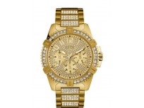 Gold-Tone Slim Mesh Diamond Watch