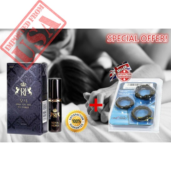 NEW TATAI HOT Men Spray Delay Premature Ejaculation Prolong Sex AID + Penis Ring