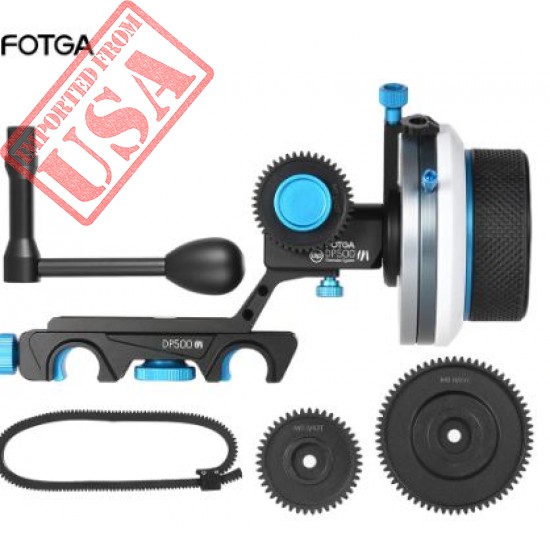 FOTGA DP500III Follow Focus FF A/B Hard Stop w/ Speed Crank Handle 0.8m Gear Set for 15mm Rod Rig Video Film Making System