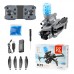 Folding Pistlasless Drone 3-len Optical Flus RC Aircraft Aerial Photo Quadcopter Toy with Water Blaster